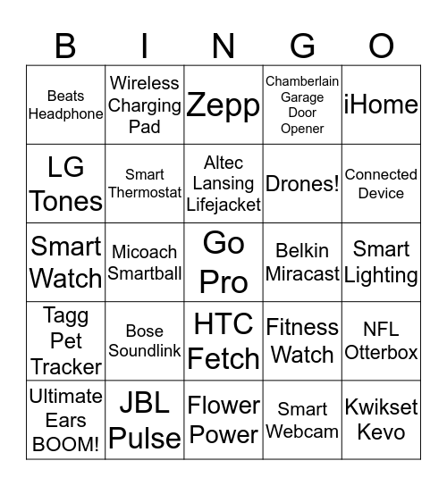 4th Quarter Accessory List D-6 Bingo Card
