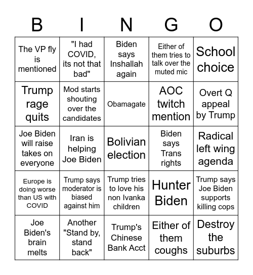 Hiiii Bingo Card