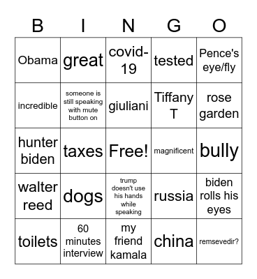 pickles Bingo Card