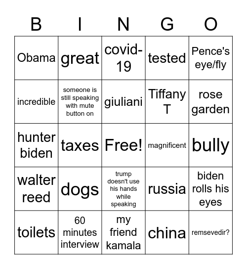 pickles Bingo Card