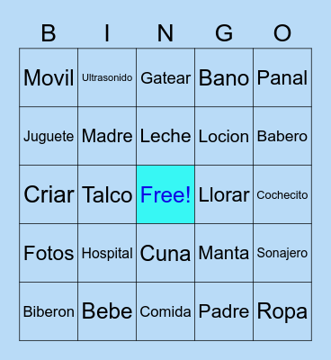 Baby Bingo Card