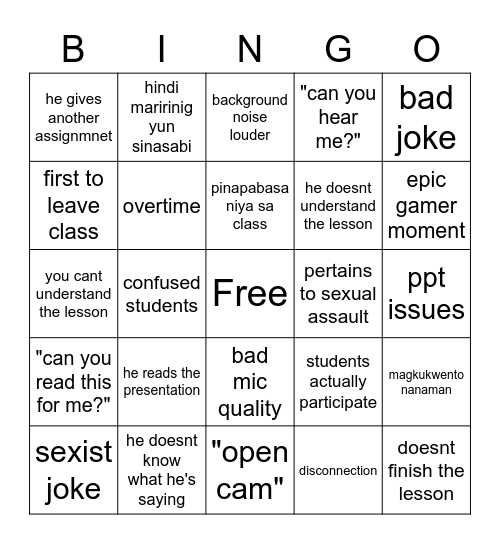 bingaroo Bingo Card