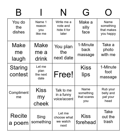 Twisted Bingo Card