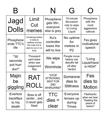 Final TEA Bingo Card