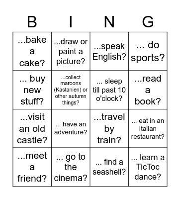 Holiday Bingo! Did you... Bingo Card