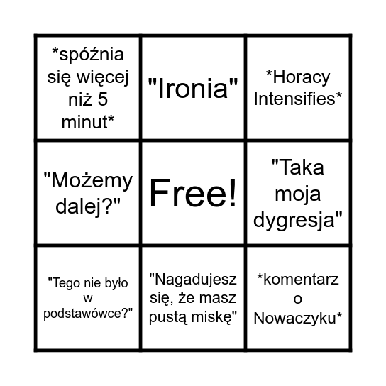 ROPEL BINGO Card