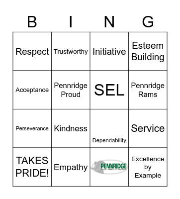 TAKES PRIDE / SEL Bingo Card