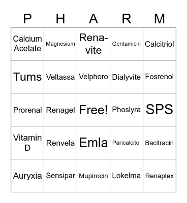 Pharm Tech Week Bingo Card