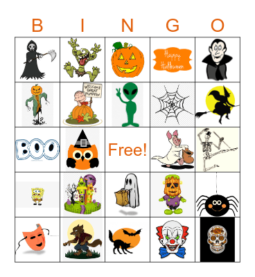 Halloween Bingo Card