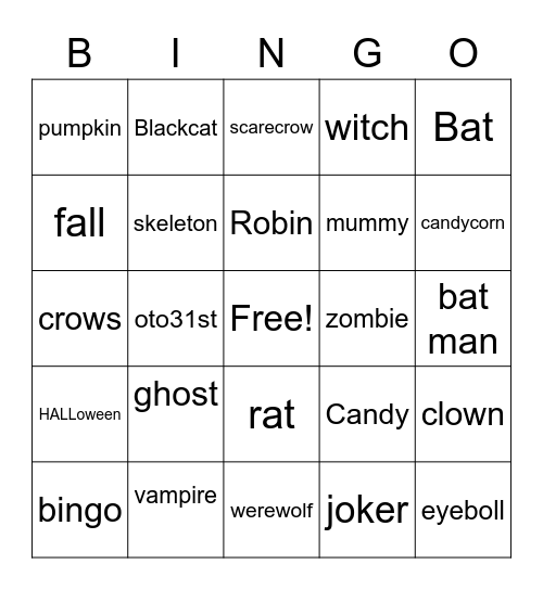 Brelyn Bingo Card