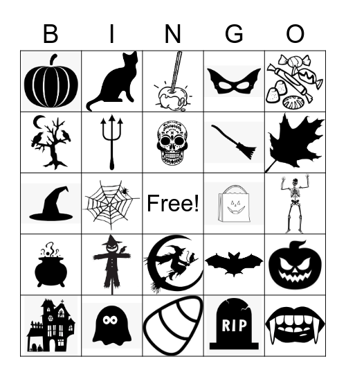 Halloween Bingo Card
