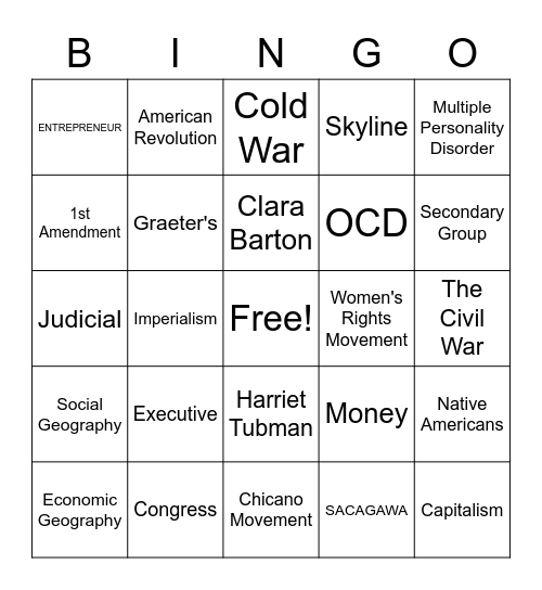 BINGO Card