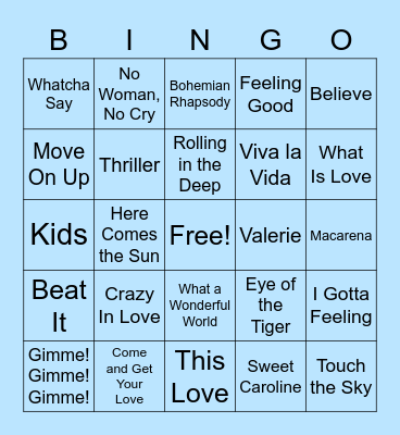 Class 8 Throwbacks Mix Bingo Card