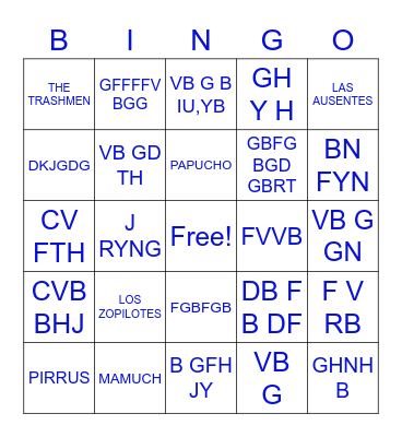 LA PONDEROSA Bingo Card