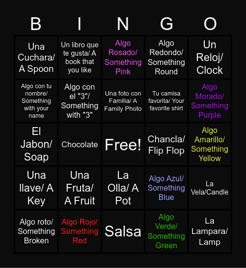 Bingo with Sherwin Williams Bingo Card