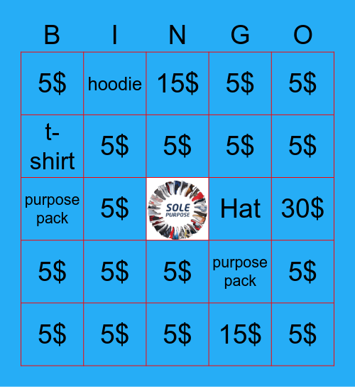 Sole Purpose NYC Bingo Card