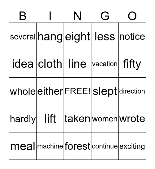 Kai's Awesome Bingo Card