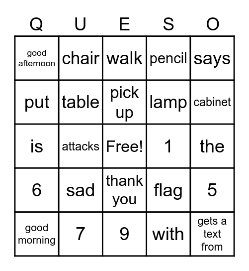 World Language - Spanish Final Bingo Card