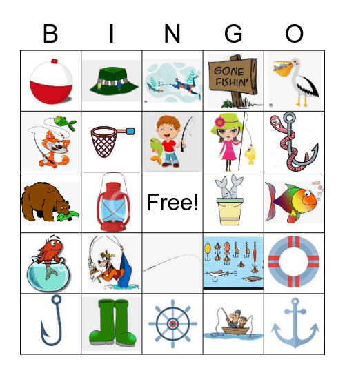 Fishing Bingo Card