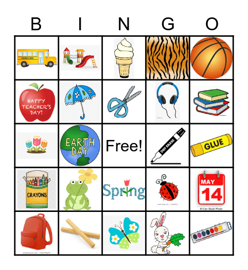 Stevenson PTO BINGO - April 8th @ 5:30pm Bingo Card