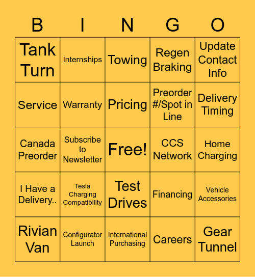 CEC Bingo Card