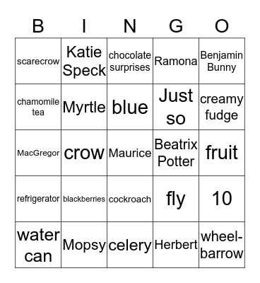 Battle of the Books Challenge Bingo Card