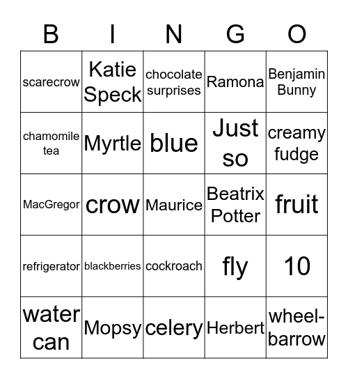 Battle of the Books Challenge Bingo Card