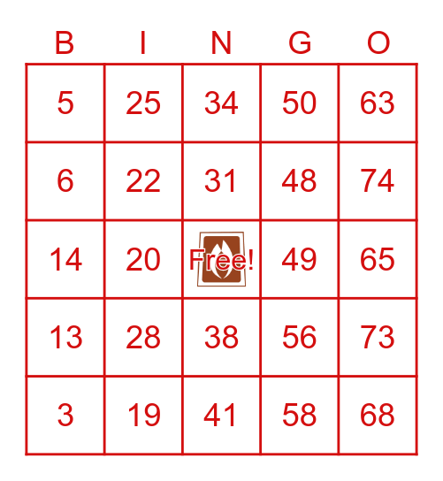 CANDY CANE Bingo Card