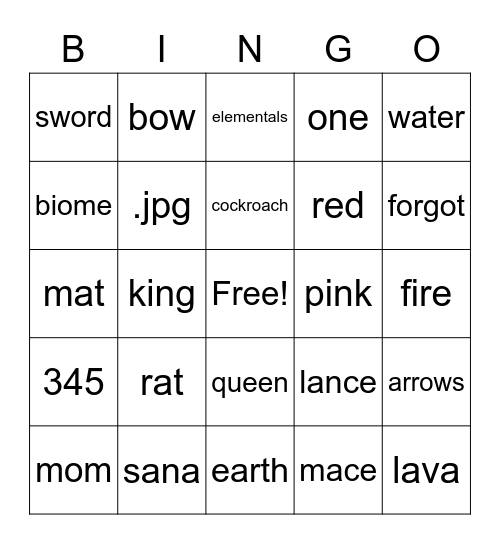 lolololol bingostyle Bingo Card