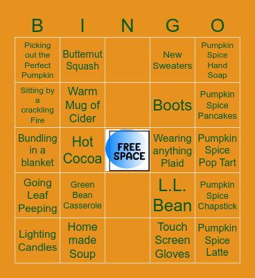 FALL FESTIVAL Bingo Card