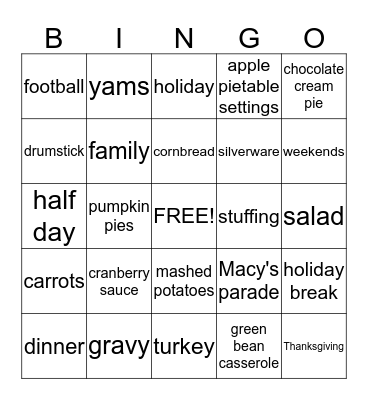Silver Team Bingo Card
