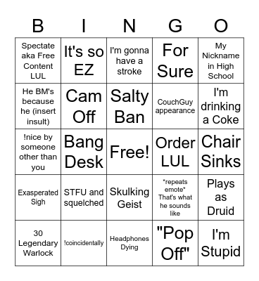 Concernedmomhs Bingo Card