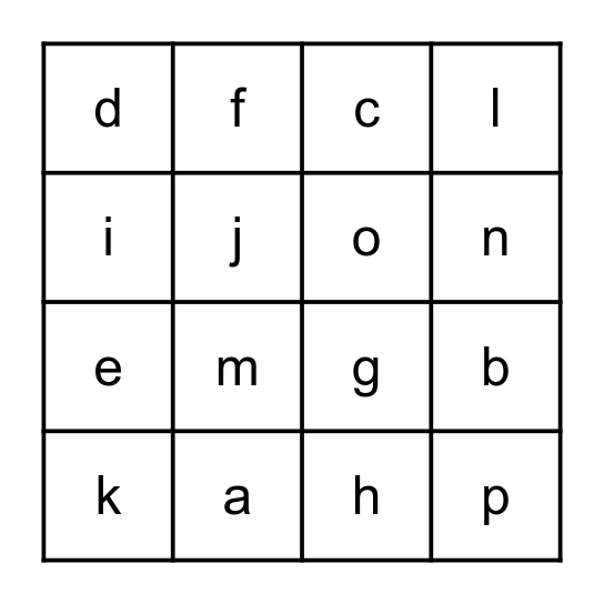 Halloween Bingo Card