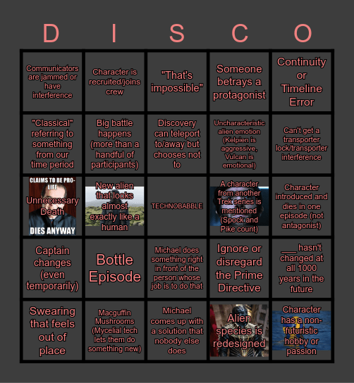 DISCOVERY S3 BINGO Card