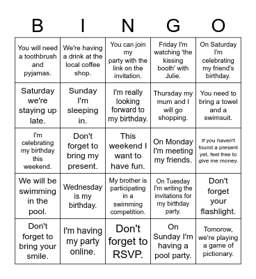Bingo Card