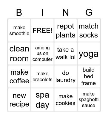 katie's epic quarantine bing Bingo Card