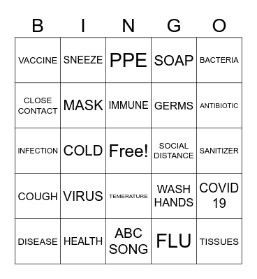 GERMS BINGO Card