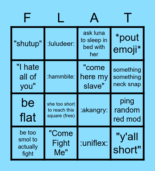 Flatsu Bingo Card