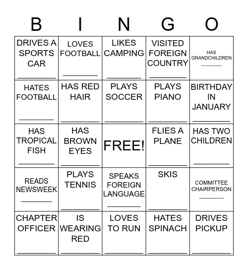 Bingo Card