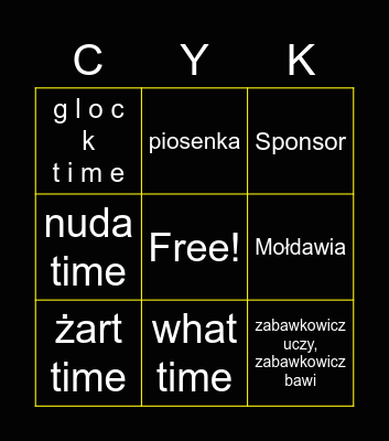 Zabawkowicz Bingo Card