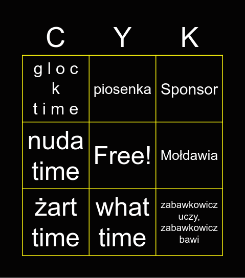 Zabawkowicz Bingo Card
