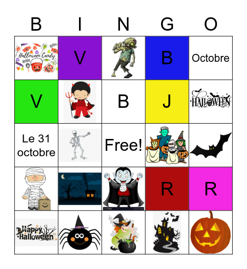 L'Halloween Bingo Card