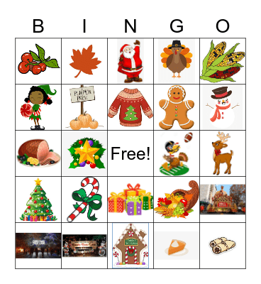 Golden Gardens Holiday Bingo Card Bingo Card