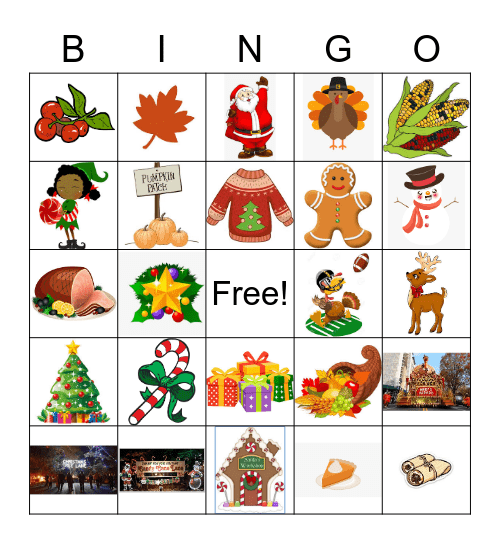 Golden Gardens Holiday Bingo Card Bingo Card