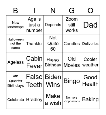 Birthdays - Ed & Helene Bingo Card