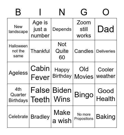 Birthdays - Ed & Helene Bingo Card