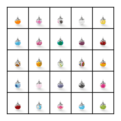 Art Glass Bingo Card