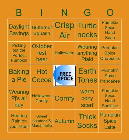 TIME FOR FALL Bingo Card