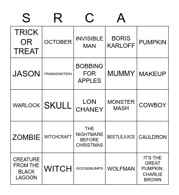 HALLOWEEN Bingo Card