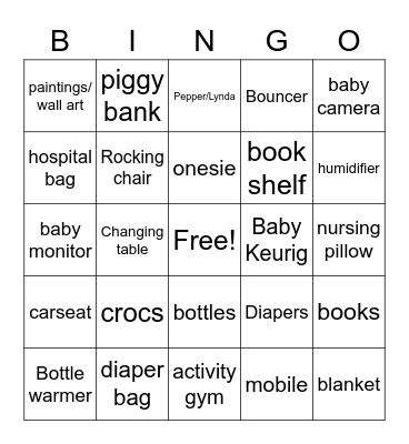 Julia and Kent Bingo Card